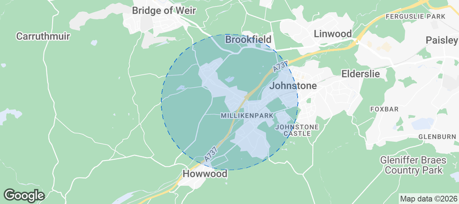 Renfrewshire Airbnb map